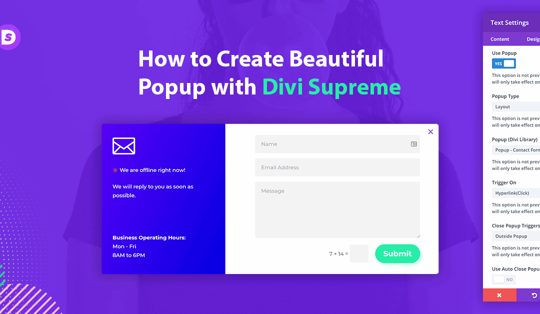 How to Create Beautiful Popup with Divi Supreme