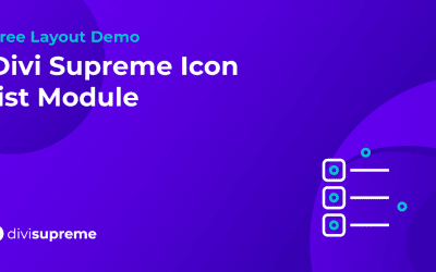 Free Layout Demo: Divi Supreme Icon list Module
