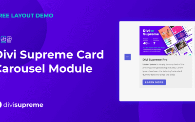 Free Layout Demo: Divi Supreme Card Carousel Module