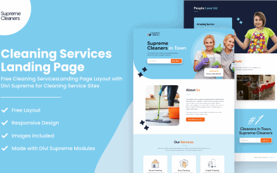 Divi Cleaning Services Landing Page