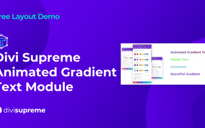 Free Layout Demo: Divi Supreme Animated Gradient Text Module