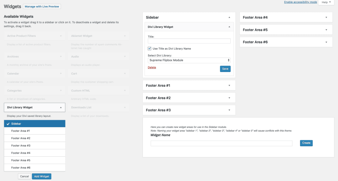 How to Add Divi Library Layouts to Your Widget Areas – Divi Supreme