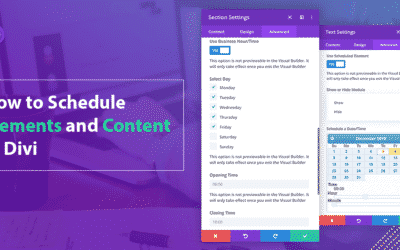 How to Schedule Elements and Content in Divi