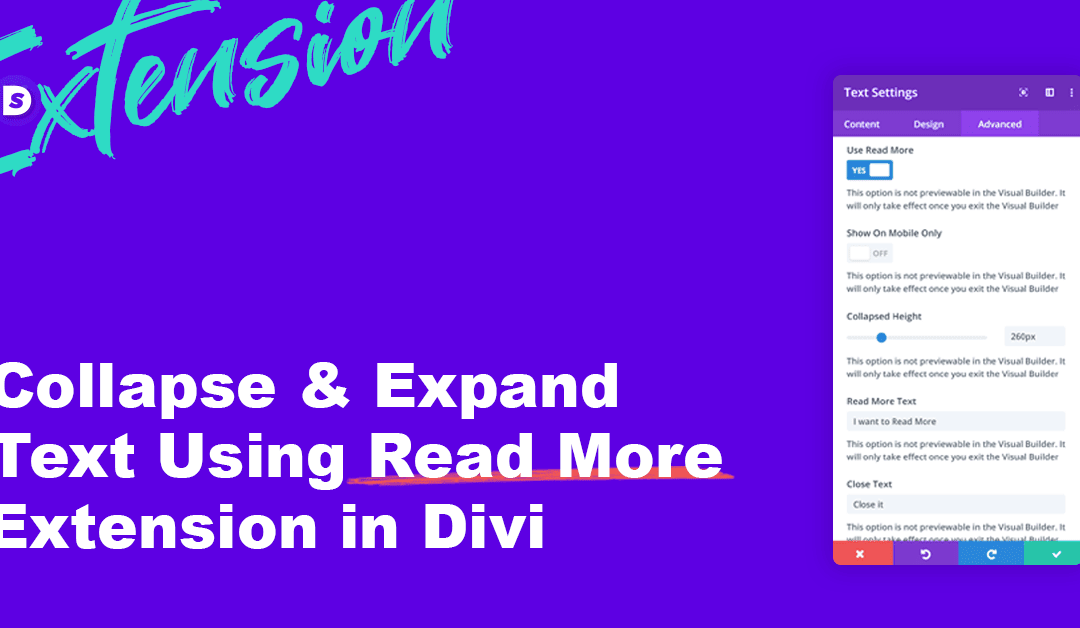 How to Make a Collapsible Text in Divi Using Read More Extension