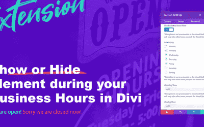 How to Show or Hide Element during your Business Hours in Divi