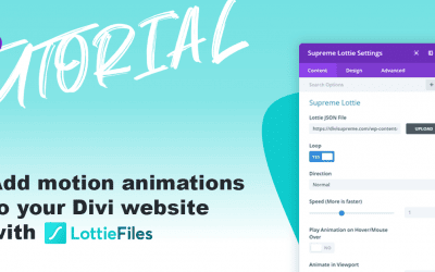 How to add Motion Animations to your Divi website with LottieFiles