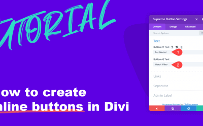 How to create inline buttons in Divi