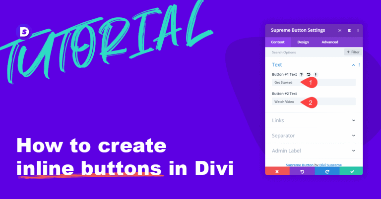 Divi Inline Buttons