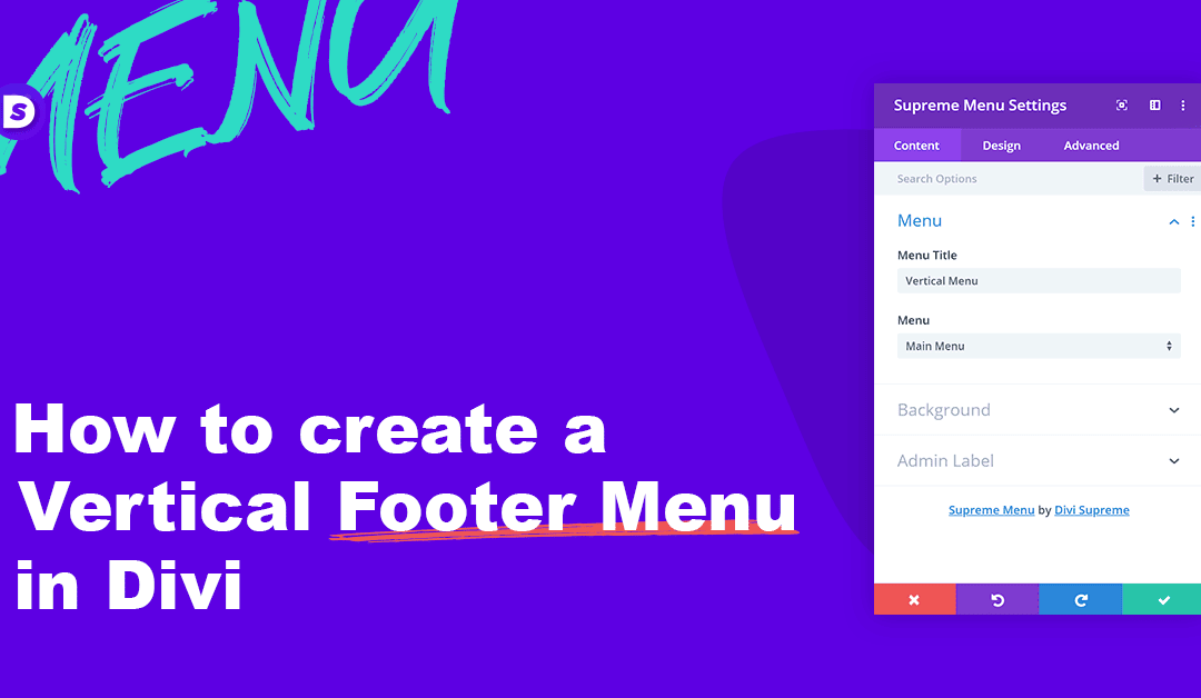 How to create a Vertical Footer Menu in Divi