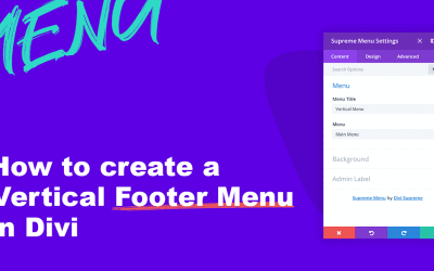 How to create a Vertical Footer Menu in Divi