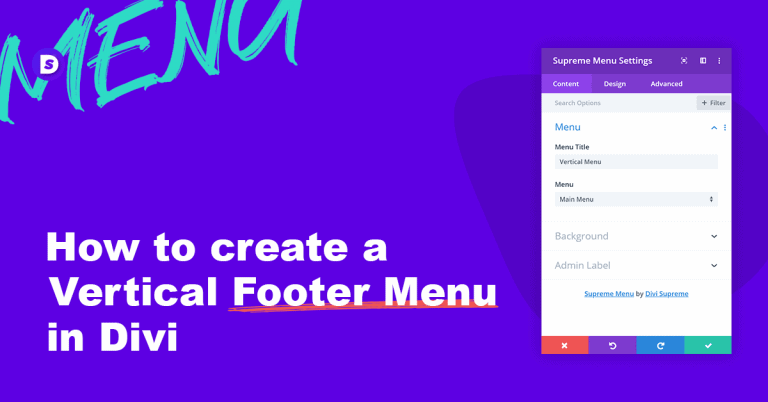 Divi Vertical Menu