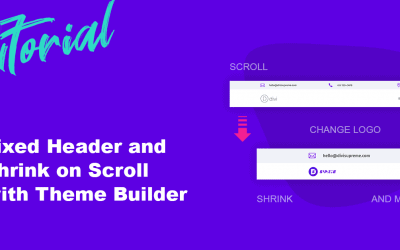 How to create a Fixed Header and Shrink on Scroll with Divi Theme Builder