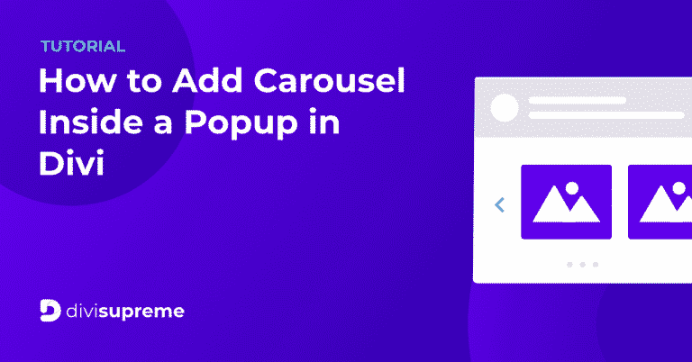 Divi Carousel In Popup