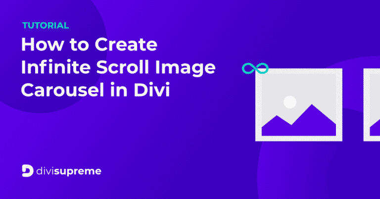 How to Create Infinite Scroll Image Carousel in Divi