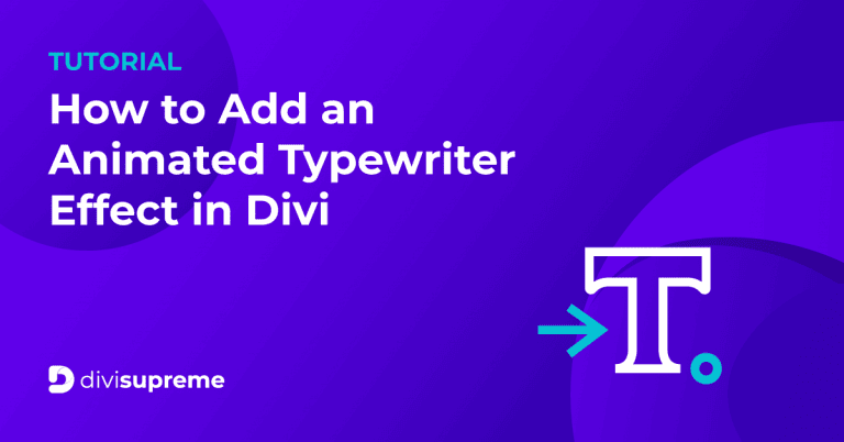 Divi Animated Typewriter