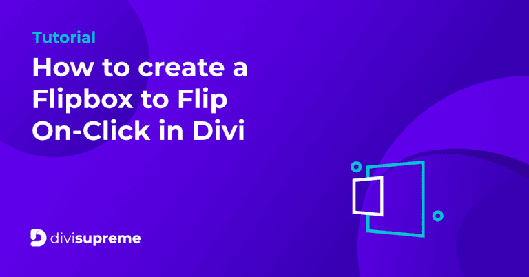 How to create a Flipbox to Flip On-Click in Divi