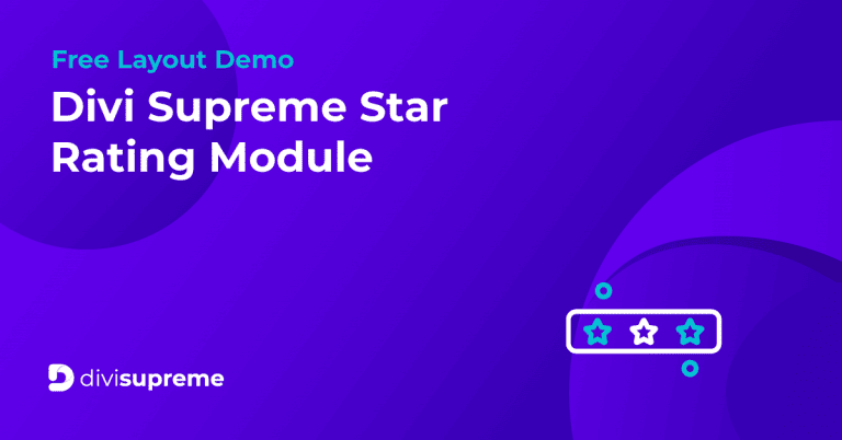 Free Layout Demo: Divi Supreme Star Rating Module