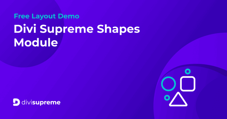 Free Layout Demo: Divi Supreme Shapes Module