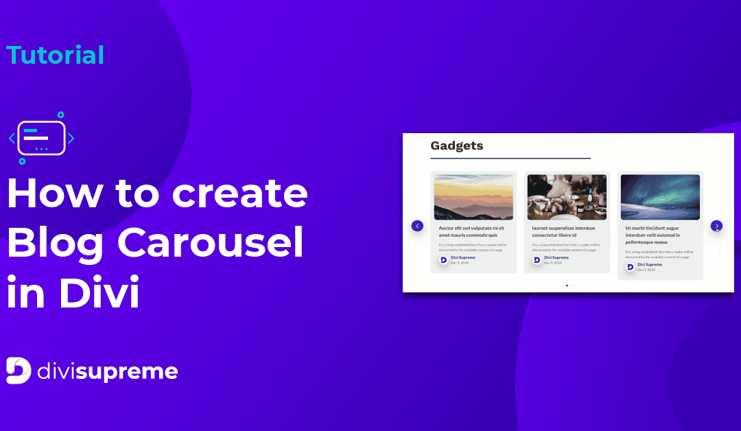 How to create Blog Carousel in Divi