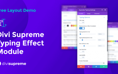 Free Layout Demo: Divi Supreme Typing Effect Module