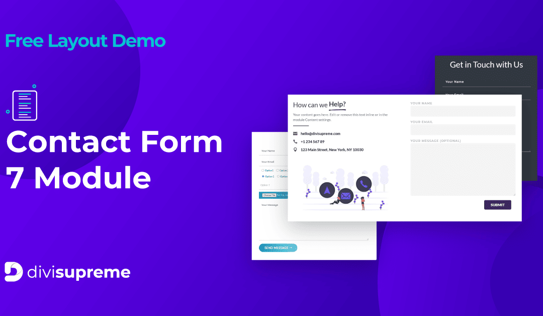 Free Layout Demo: Divi Supreme Contact Form 7 Module