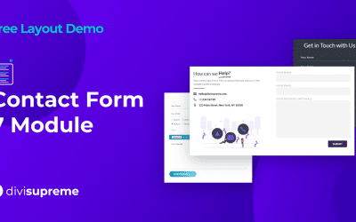 Free Layout Demo: Divi Supreme Contact Form 7 Module