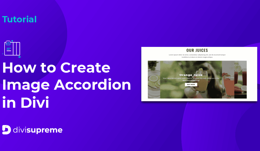 How to create Image Accordion in Divi