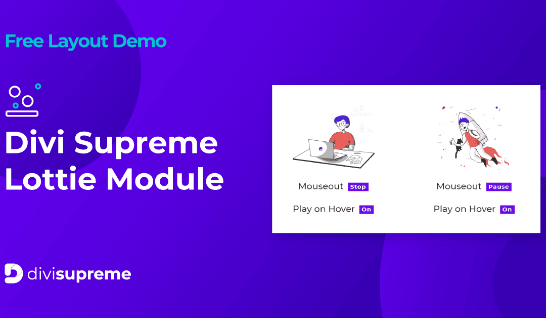 Free Layout Demo: Divi Supreme Lottie Module