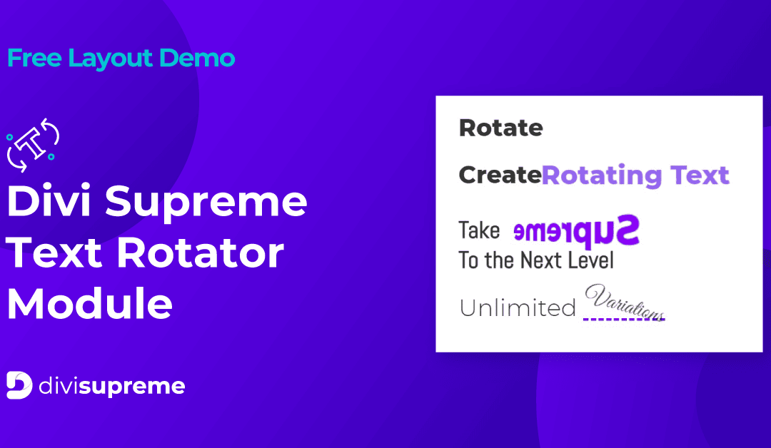 Free Layout Demo: Divi Supreme Text Rotator Module