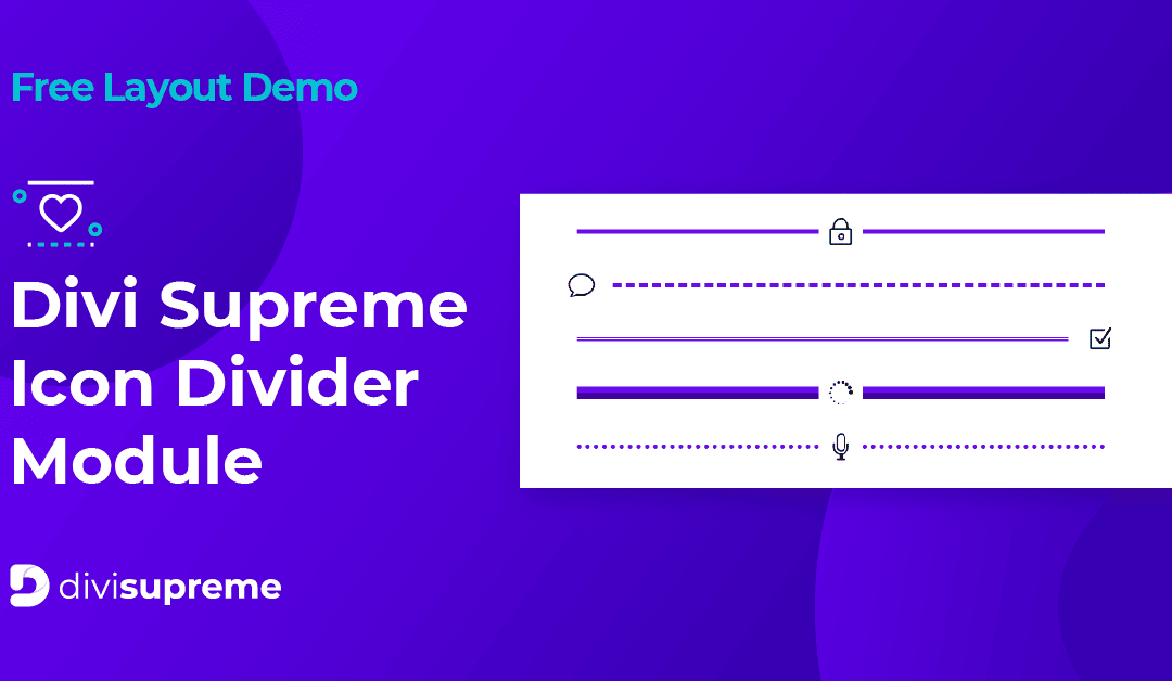 Free Layout Demo: Divi Supreme Icon Divider Module