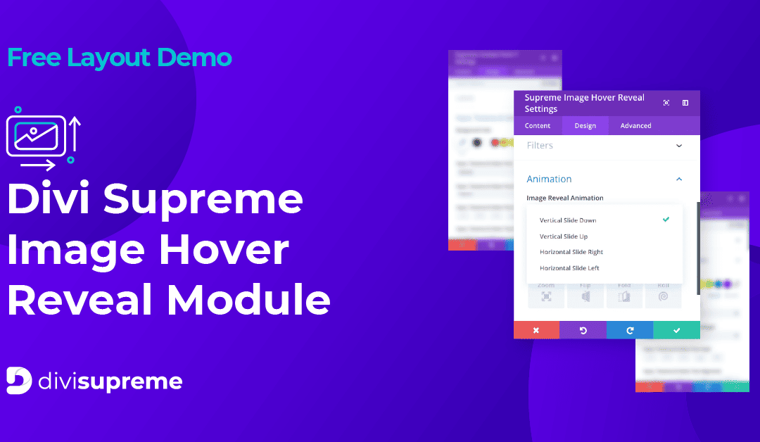 Free Layout Demo: Divi Supreme Image Hover Reveal Module