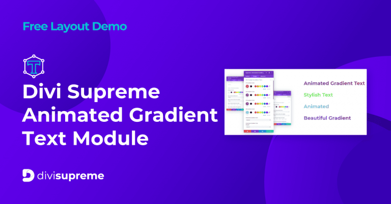 Divi Supreme Animated Gradient Text Module