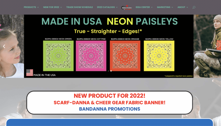 Bandanna Promotions homepage