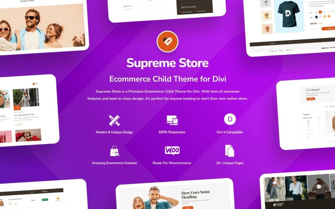 Supreme Store Child Theme for Divi