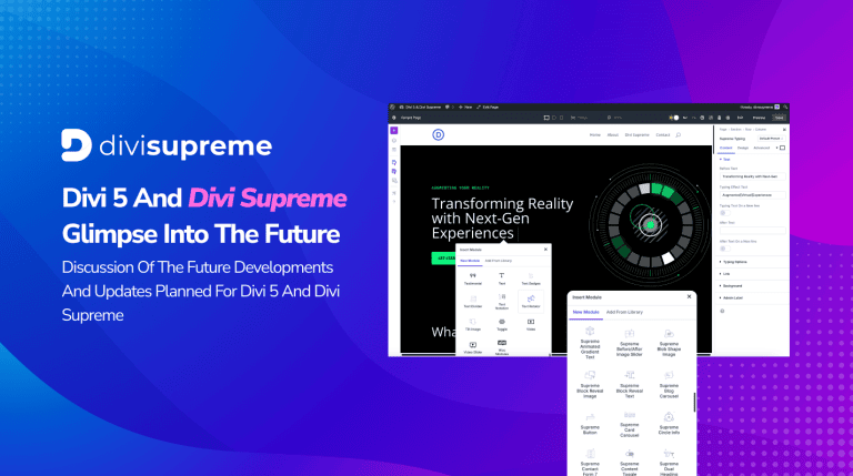 Divi 5 and Divi Supreme Divi 5 amd Divi Supreme