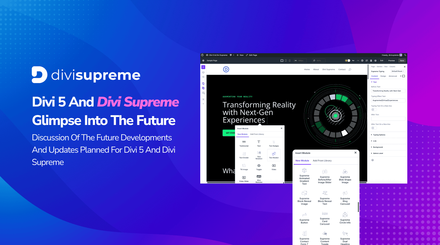 Divi 5 and Divi Supreme – Glimpse into the Future