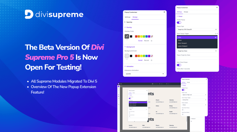 Divi Supreme Pro 5 Popup Extension Divi Popup