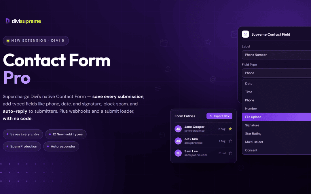 Contact Form Pro for Divi