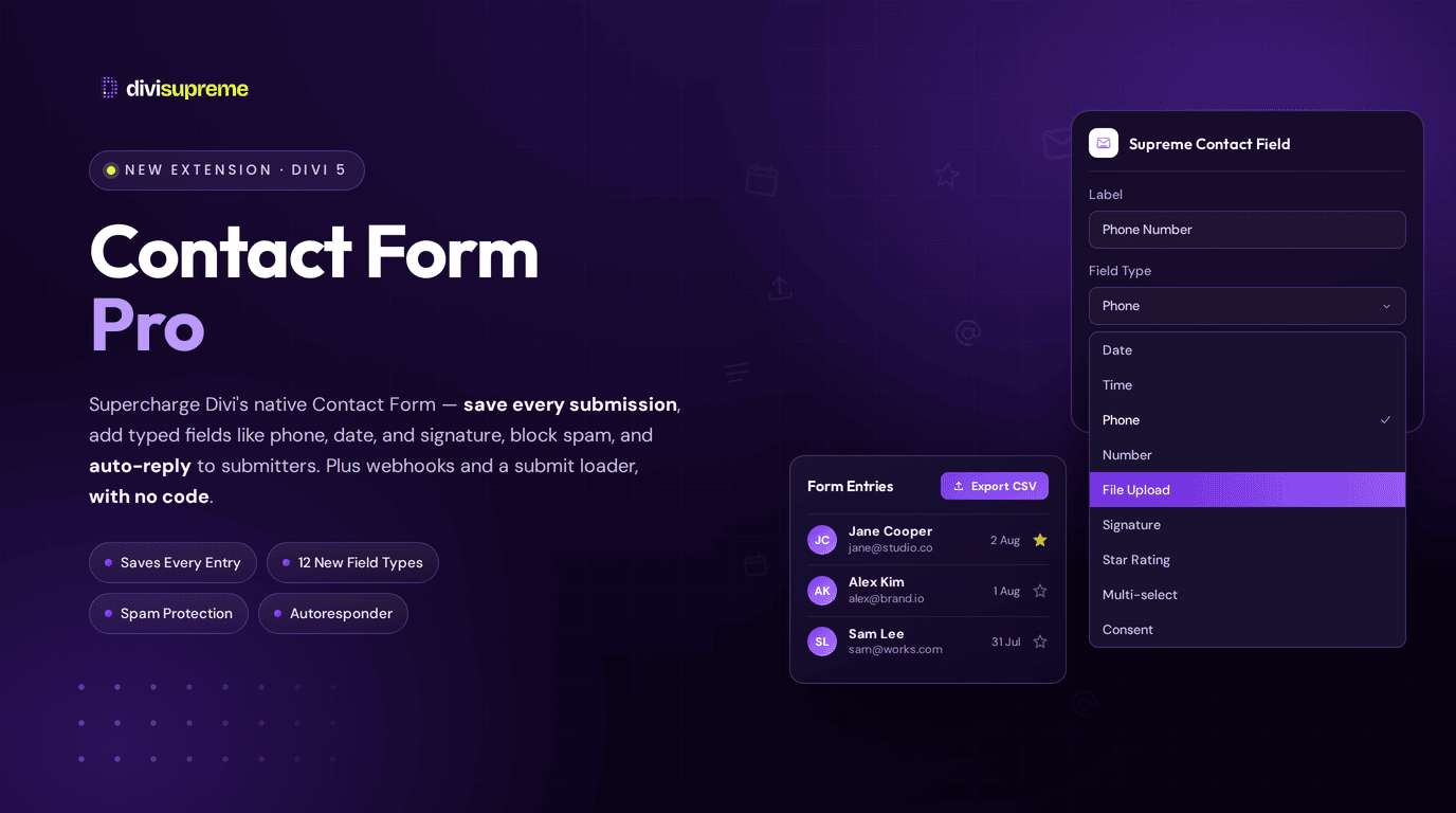 Contact Form Pro for Divi Contact Form Pro for Divi