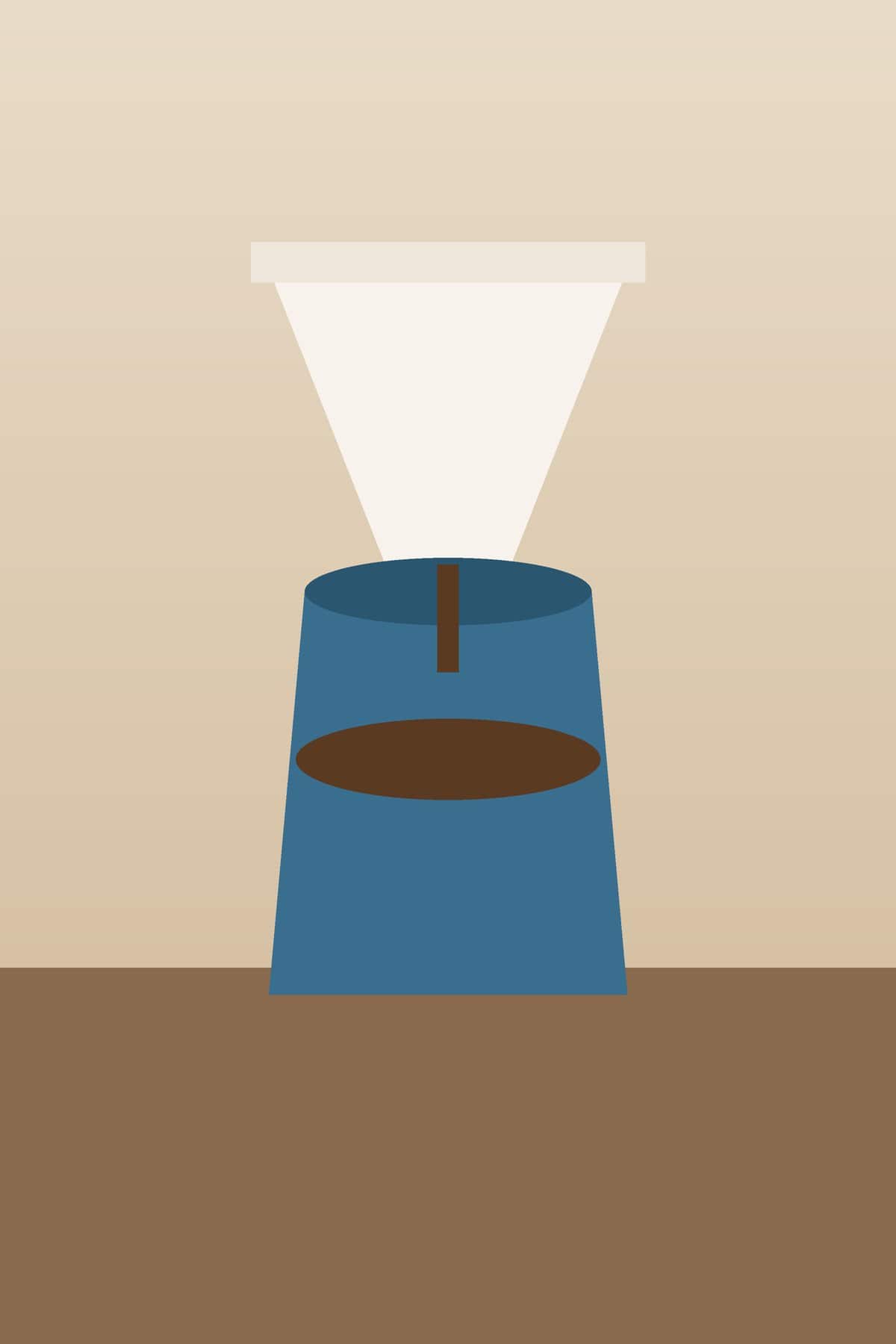 Pour-over coffee Illustration: pour-over coffee